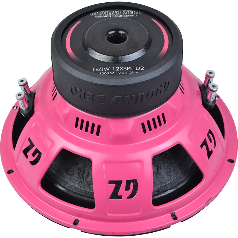 Ground Zero GZIW 12XSPL-D2 PINK Iridium SPL Subwoofer Pink