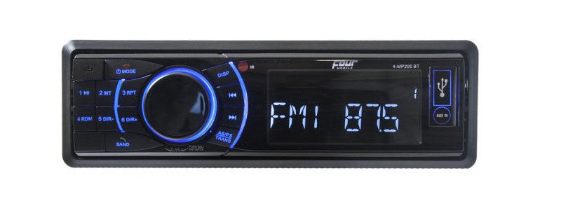 FOUR Mobile 4-MP200BT kort chassis Bluetooth,USB/AUX, 3 preout, fjernkontroll