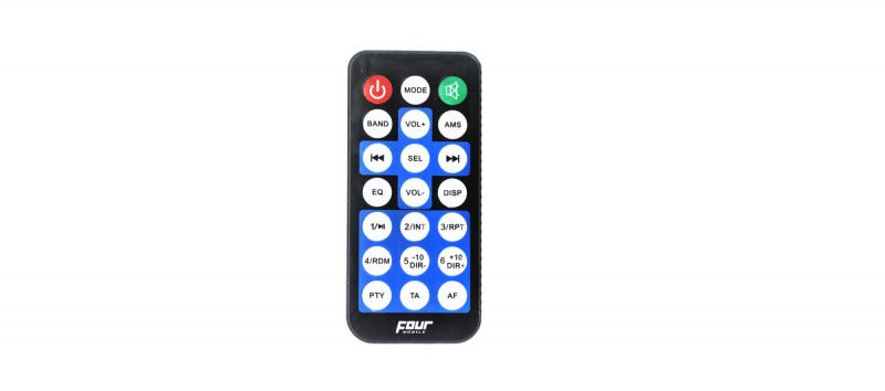 FOUR Mobile 4-MP200BT kort chassis Bluetooth,USB/AUX, 3 preout, fjernkontroll