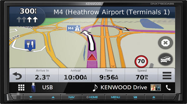 Kenwood DNX7190DABS 2-DIN 7" DVD DAB BT NAVI USB/IPHONE