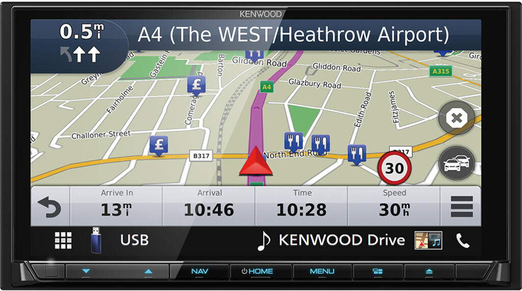 Kenwood DNX9190DABS 2DIN 6,8 DVD DAB WiFi BT NAVI USB/IPHONE