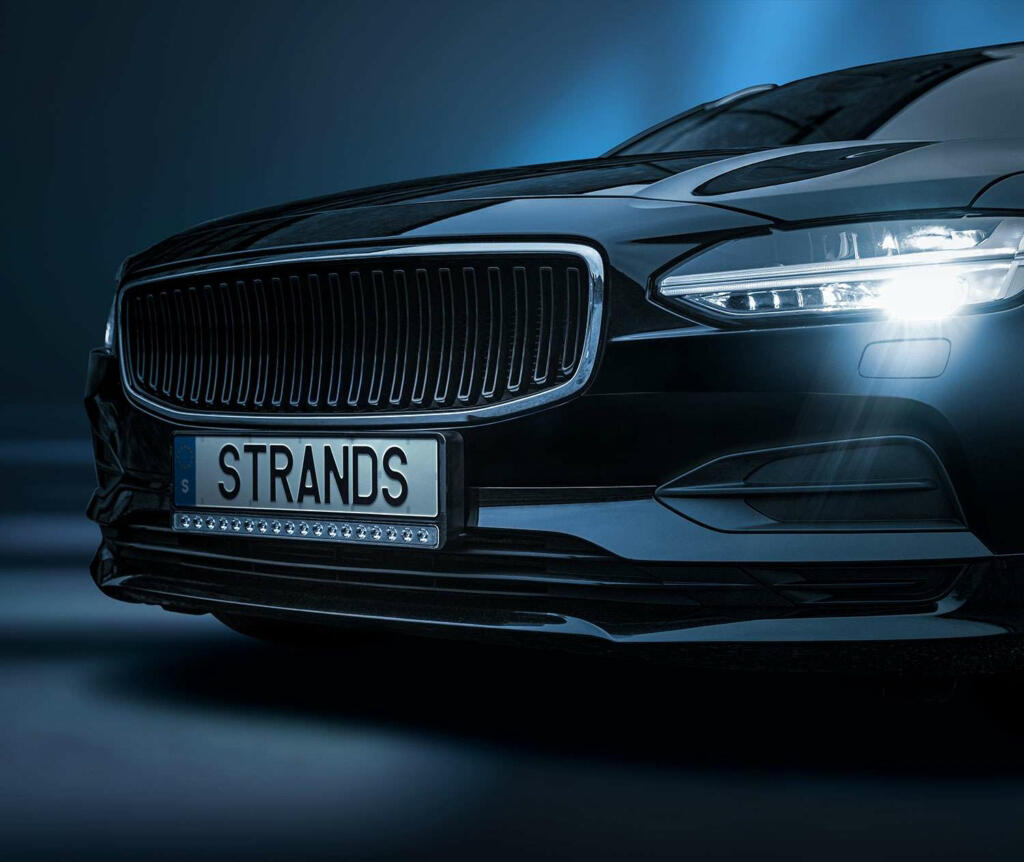 Strands integrert LED-lys i skiltholder! Verdensnyhet! Nuuk E-line 7800 lumen