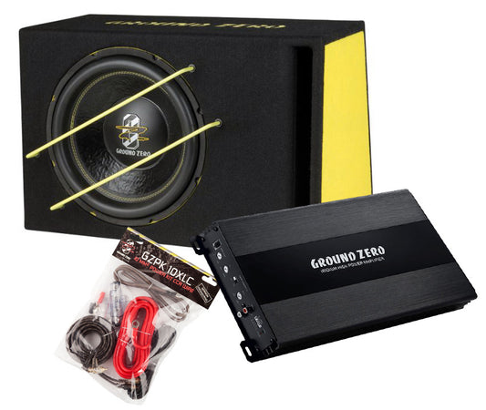 Ground Zero Iridium SPL Basspakke - kampanje 12" basskasse + forsterker + kabler