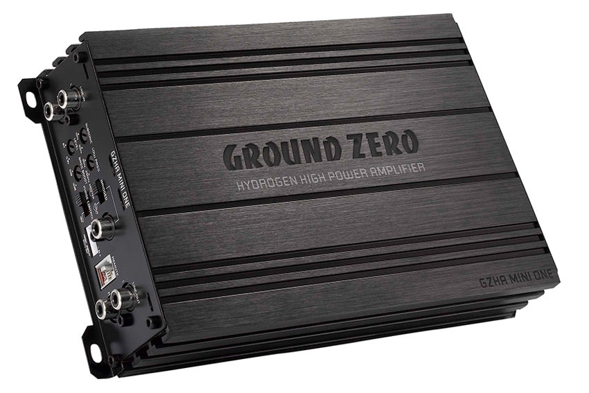 Ground Zero GZHA Mini ONE, 630W RMS @ 1 ohm Hydrogen monoblokk med auto on/off