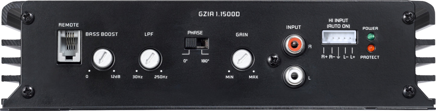 Ground Zero GZIA 1.1500D Iridium digital monoblokk med auto on/off