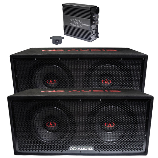 DD Audio Basspakke 4x12" 2000W RMS, 90kg - NY! Digital Design Basspakke