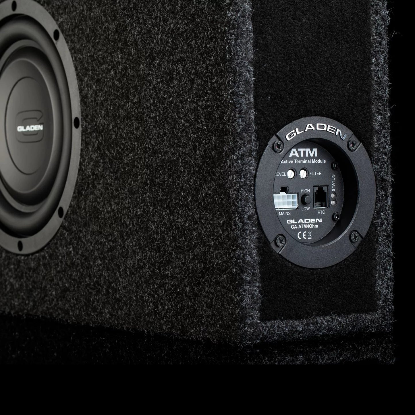GLADEN RSX 08 SLIM VB-CU-AC 1 x 8" i kompakt kabinett med integrert forsterker
