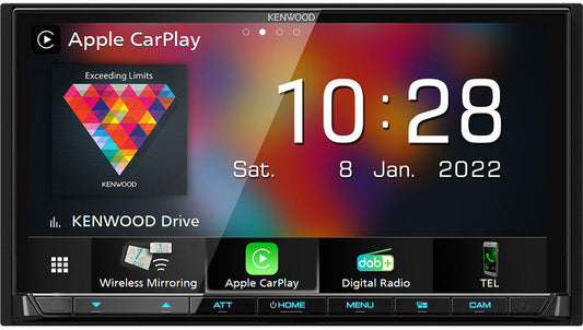 Kenwood DMX8021DABS 2-DIN MEDIASPILLER - DAB BT USB/IPHONE