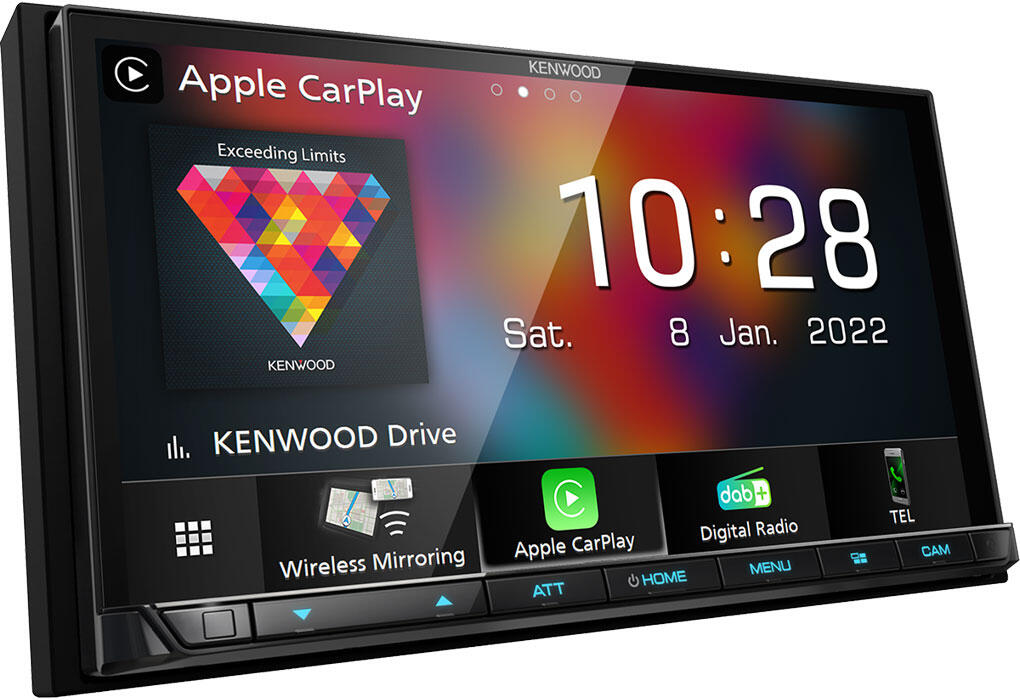 Kenwood DMX8021DABS 2-DIN MEDIASPILLER - DAB BT USB/IPHONE