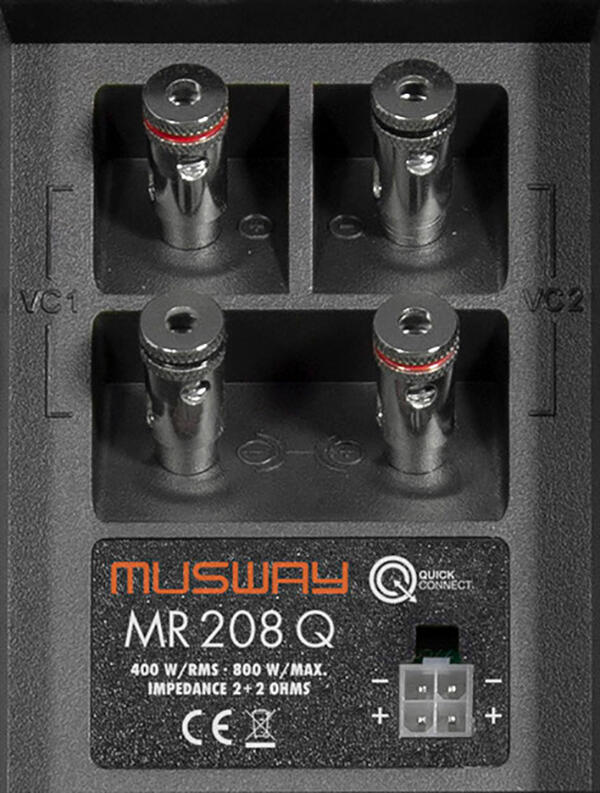 Musway MR208Q 2 x 8" Subwoofer 800W max / 400W RMS