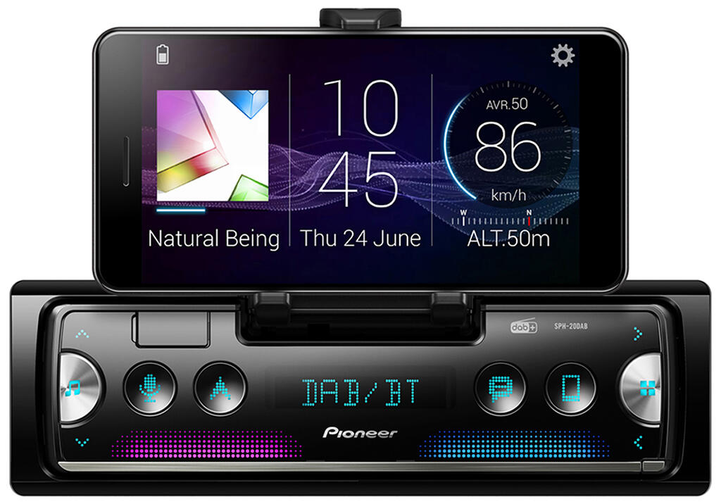 Pioneer SPH20DAB 1-DIN Smarttelefon mediespiller BT/DAB+