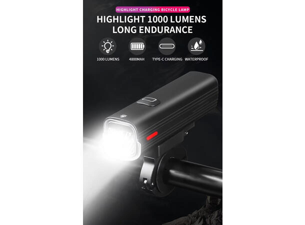 Speras UB1000 lykt for sykkel 1000lm / 4800mah