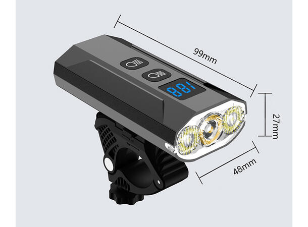 Speras UB1200 lykt for sykkel 1200lm / 5200mah