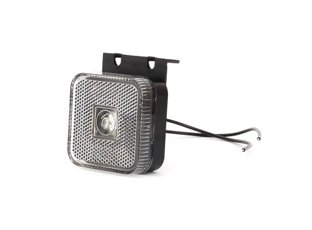 Strands Posisjonslys med vinkelfeste med klart glass, 12-24V Hvit LED