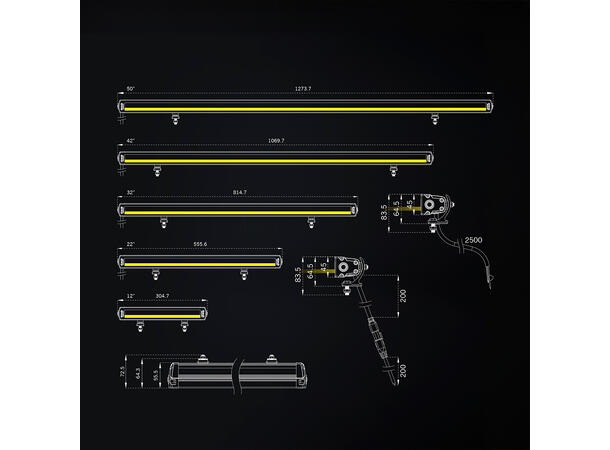 Strands Siberia XP SR LED-bar 42" Enkel radet LED-bar på 42", 14760 Lumen
