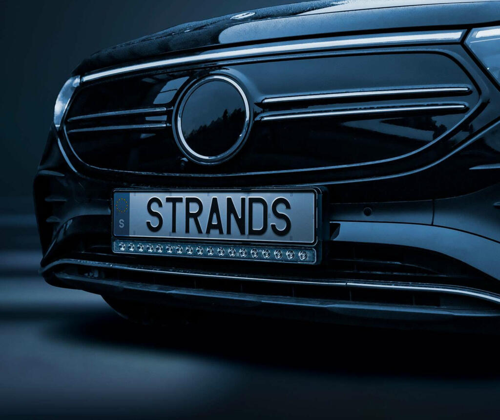 Strands integrert LED-lys i skiltholder! Verdensnyhet! Nuuk E-line 7800 lumen